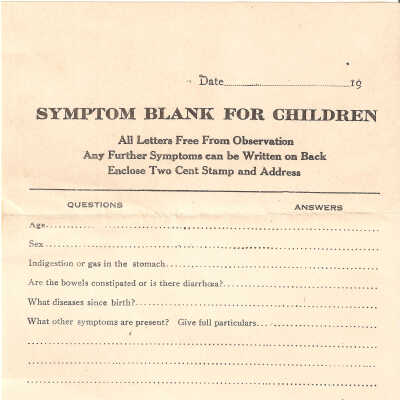 Questionnaire, Doctors Office, For Children