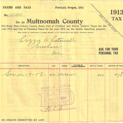 Taxes, 1913, Latourell