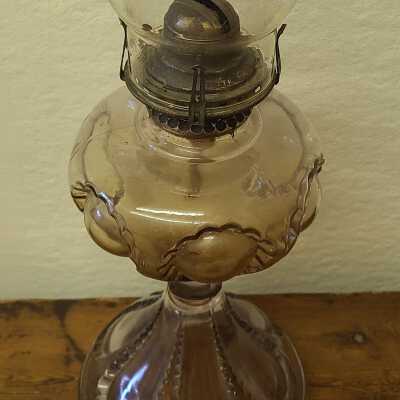 Oil Lamp, White Flame Glass co.