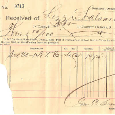 Taxes, 1896, Latourell