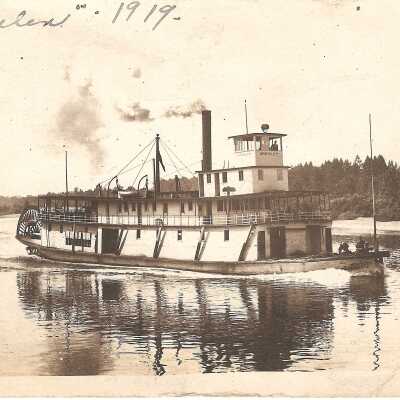 Postcard, Sternwheeler, Nespelem, 1919