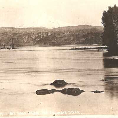 Postcard, Mt Hood from Columbia River,