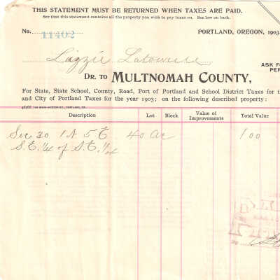 Taxes, 1902, Latourell