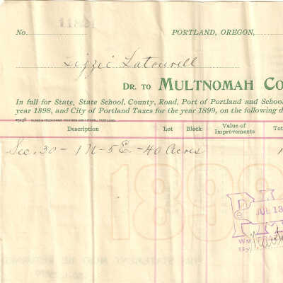 Taxes, 1898, Latourell