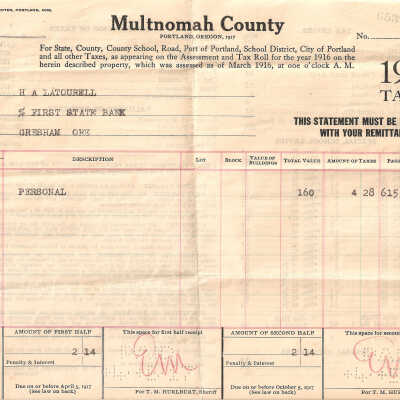 Taxes, 1916, Latourell