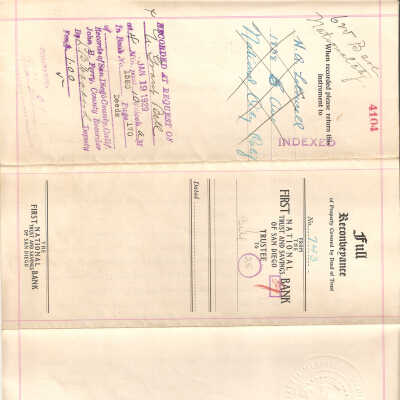 Deed of Trust, First National Bank to Bell