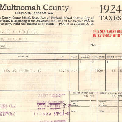Taxes, 1924, Latourell