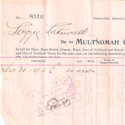 Taxes, 1899, Latourell