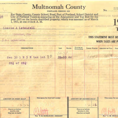 Taxes, 1915, Latourell