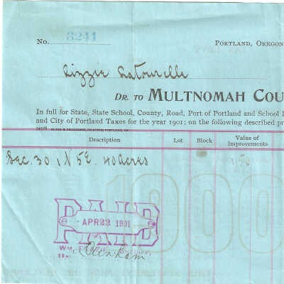 Taxes, 1901, Latourell