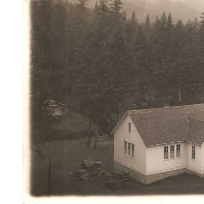 Postcard, School House, Cascade Locks