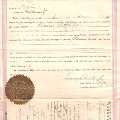 Deed from Theresa Retzlaff to P. W. Paylor