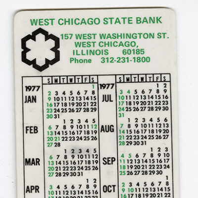 Calendar, 1977