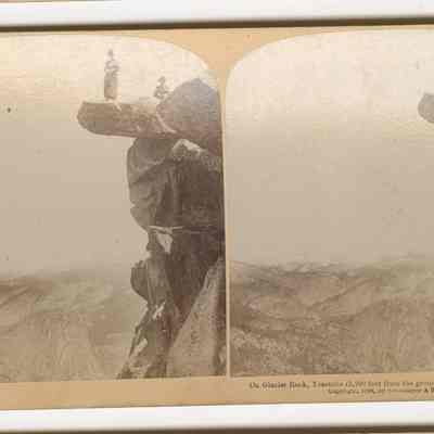 I – “On Glacier Rock, Yosemite (3,200 feet from the ground below) California USA” 1899