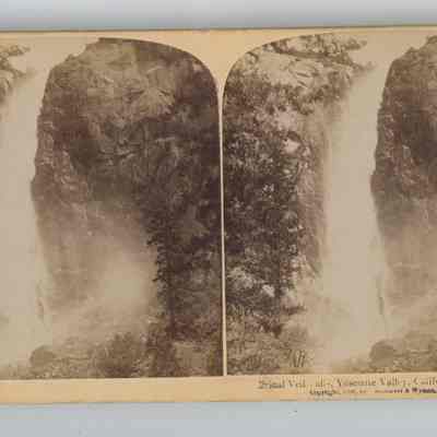 M – “Bridal Veil Falls, Yosemite Valley, California, USA” 1894