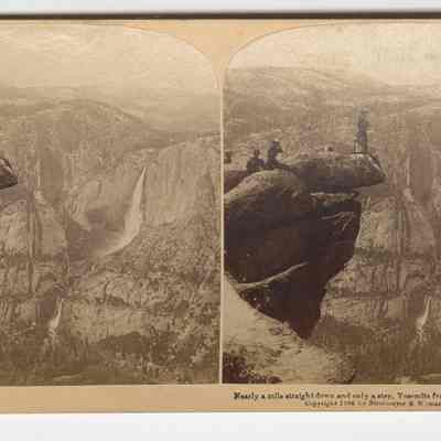 N – “Nearly a mile straight down and only a step, Yosemite from Glacier Point, Cal.” 1894