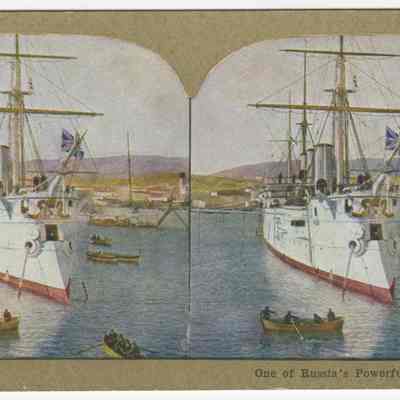 d - "One of Russia's Powerful Cruisers"