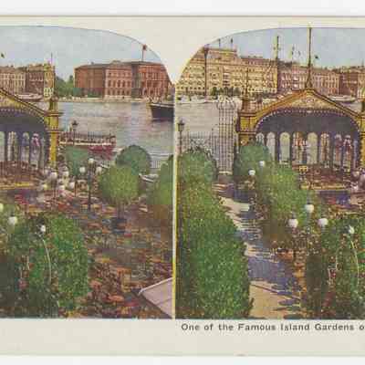 e - "One of the Famous Island Gardens of Stockholm, Sweden"