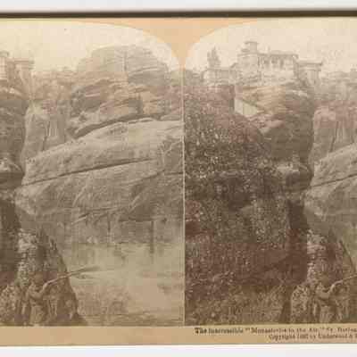 b - "the Inaccessible "Monasteries of Air" St. Barlaam and Meterion, Northern Greece" 1897
