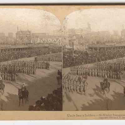 h - "Uncle Sam's Soldiers - McKinley Inauguration, Washington, USA" 1897