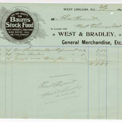 Receipt, West & Bradley