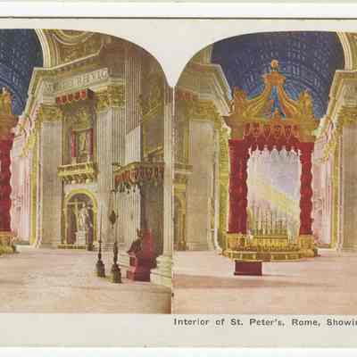 c - "Interior of St. Peter's, Rome, Showing the Great Altar"