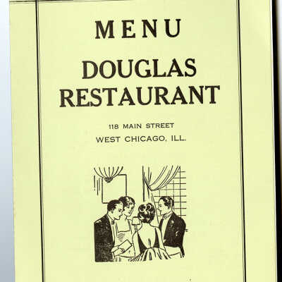 Menu, Douglas Restaurant