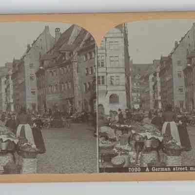 d - "A German street market"