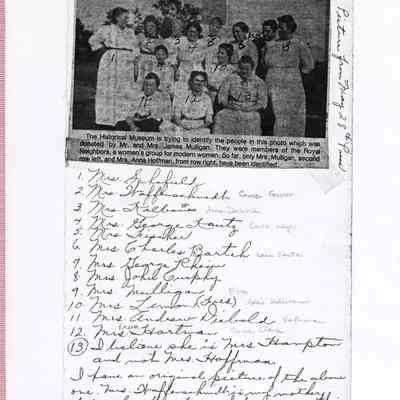 Info sheet on the women in the image