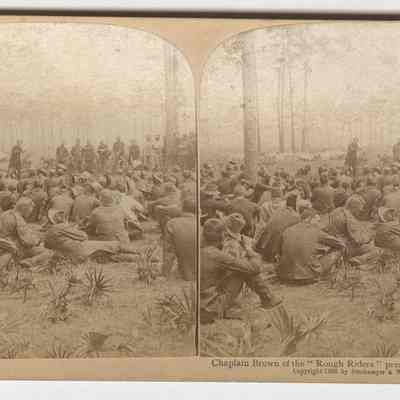 m – “Chaplain Brown of the Rought Riders” Preaching to the Regiment”