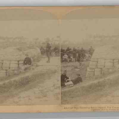 n – “American Boys Shamming Battle – Spanish Fort Commanding Highway near Havana, Cuba”