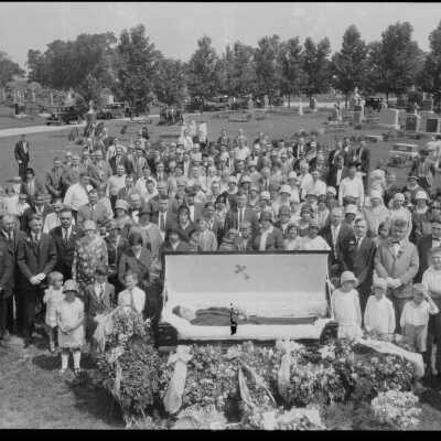 Mourning Photo at Cemetary