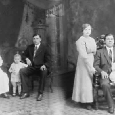 Double Photo of Two Families