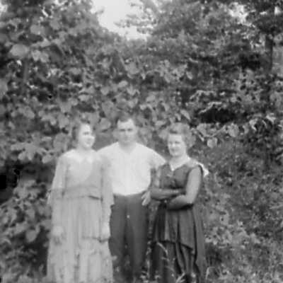 Man in Shirt Sleeves and Two Women