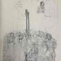 Tanz um die Guillotine (The Dance of the Guillotine) Preparatory Sketch Reproduction