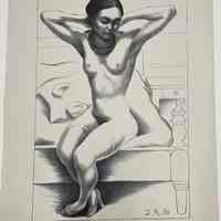 Desnudo sentado con brazos levantados (Frida Kahlo) (Seated Nude with Arms Raised [Frida Kahlo])