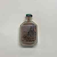 Handpainted snuff bottle with lid