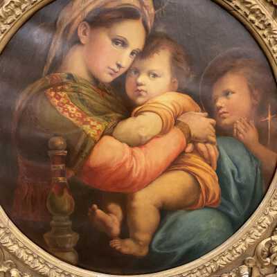 Madonna of the Chair (after Raphael) "Vista L'assistende"