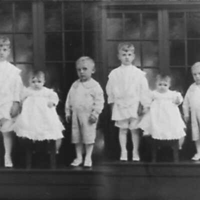 Double Photo of Three Children