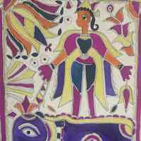 Lakhsmi the Goddess of Wealth Astride Her Elephant