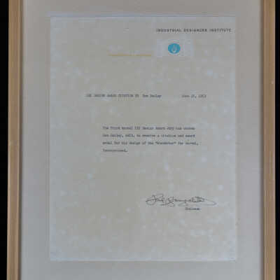 Framed award