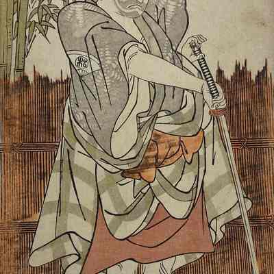 Kabuki Actor Holding a Katana