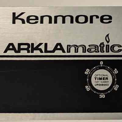 Label - Kenmore ARKLAmatic
