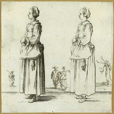 La Paysanne Tournée a Gauche, les Manis Appuyées (The Peasant Woman Turned to the Left with Hands Crossed) from Varie Figure