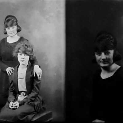 Double Photo of Woman with Daughter