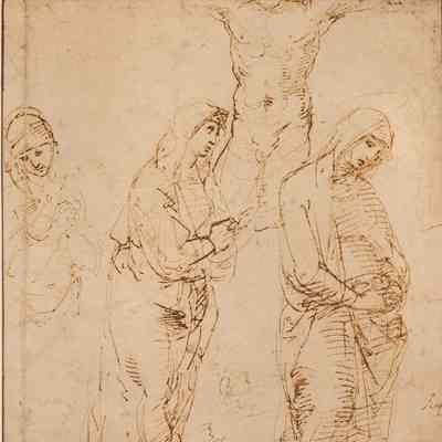 Drei Studien zu einer Madonna unter dem Kreuz (Study for Madonna under the Cross) from the Albertina Facsimile