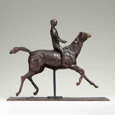 Cheval au Galop tournant la Tête à Droite (avec Jockey No. 36) (Horse Galloping, Turning Head to Right with Jockey, No. 36)