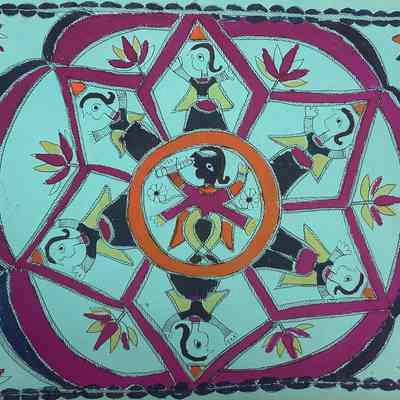 Lord Krishna with the Gopies