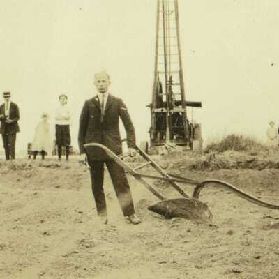 Man with Horse-drawn Plow