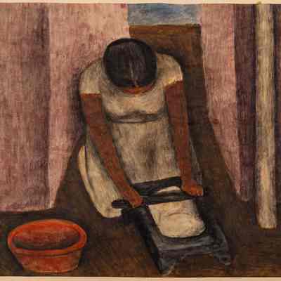 Woman Grinding Maize